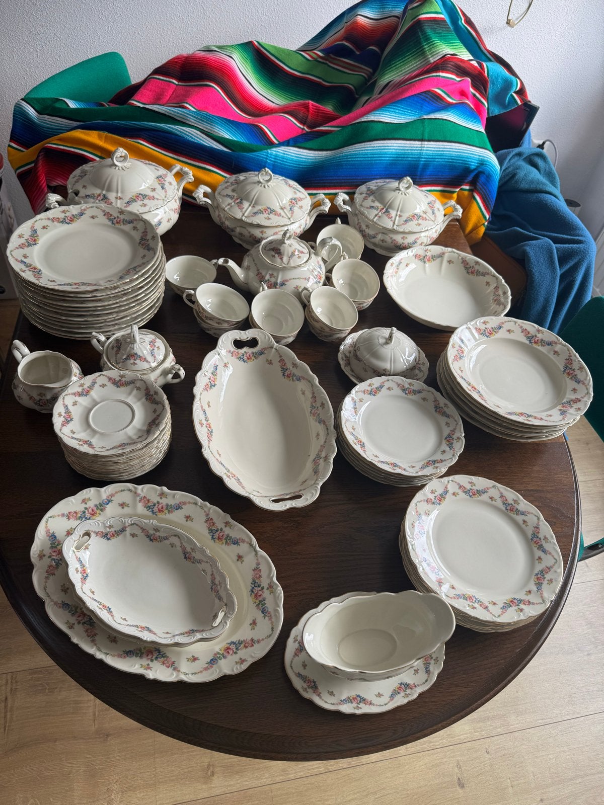 Altrohlau Servies - Vintage Porselein met Bloemmotief, Ophalen, Gebruikt, Overige merken, Vintage