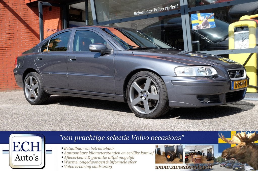 Volvo S60 2.5 R 300 pk Aut. Atacama Leer, Schuifdak, Automaat, Gebruikt, Huisgarantie, Met garantie (alle)