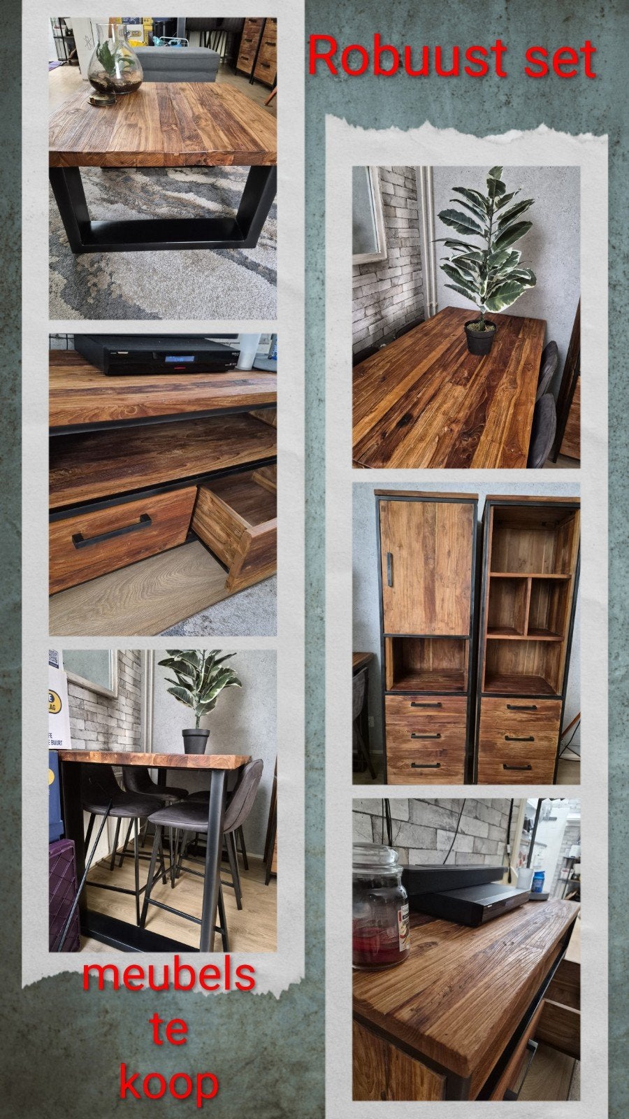 Complete meubel set Pronto Romaro Robuust Teak en metaal, Ophalen