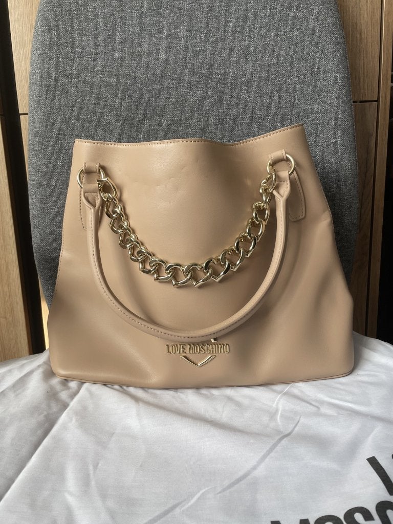 Beige tas Love Moschino, Ophalen of Verzenden, Nieuw, Beige, Handtas