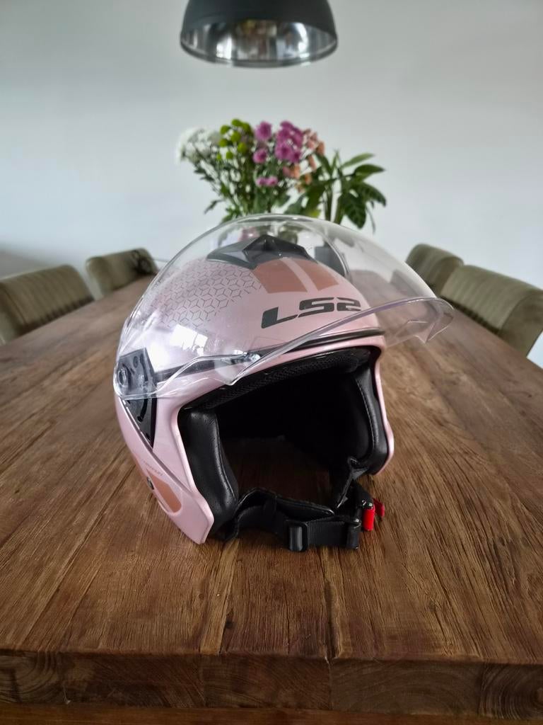 Roze LS2 scooterhelm - Maat S, Fietsen en Brommers, Ophalen