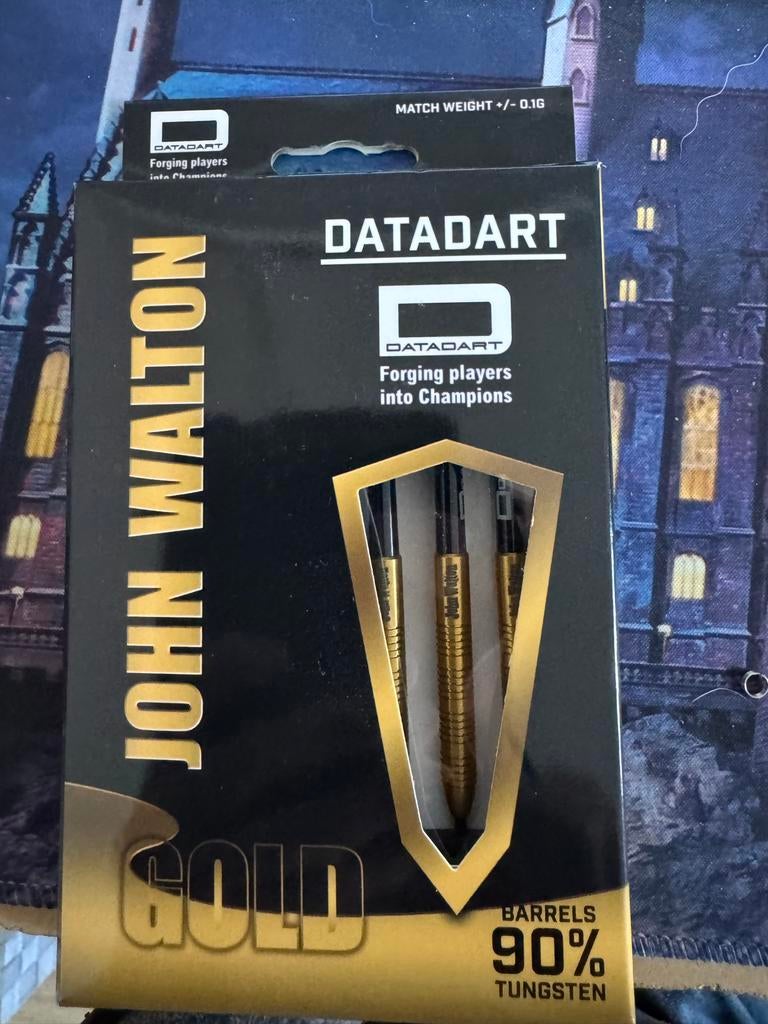 Nieuwe Datadart John Walton Gold 90% Tungsten Darts, Sport en Fitness, Darts, ., Nieuw, Ophalen of Verzenden, Pijlen