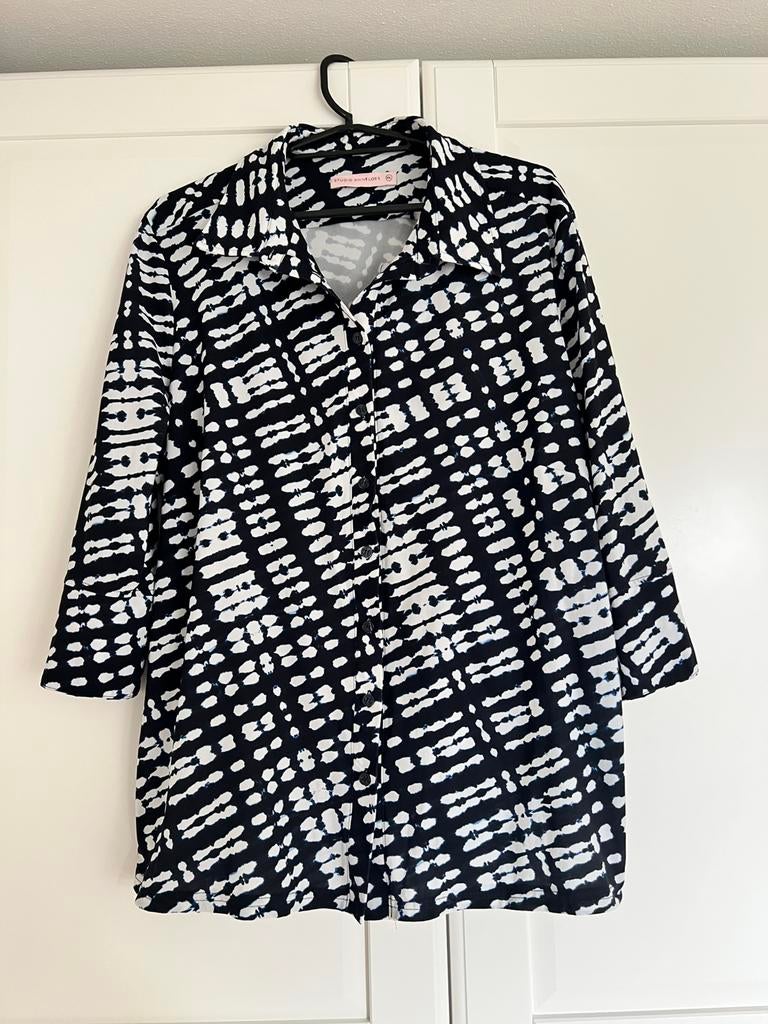 Studio anneloes poppy tie dye blouse XXL donkerblauw, Blauw, Maat 46/48 (XL) of groter, Ophalen of Verzenden, Zo goed als nieuw