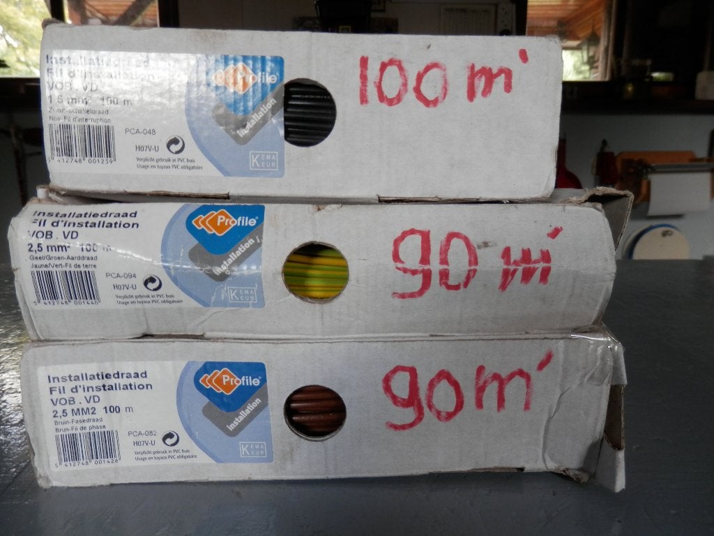 Stroom(montage)kabel, Ophalen, Nieuw, Minder dan 2 meter, Overige kabels