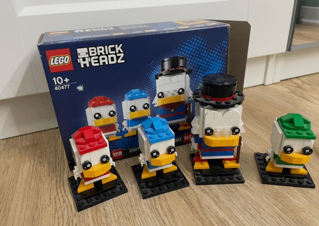 Dagobert, Kwik, Kwek & Kwak Lego Brick headz, Gebruikt, BrickHeadz, Lego, Ophalen of Verzenden