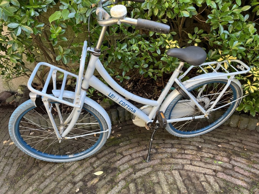 meisjesfiets Cortina U4 lichtblauw 24 inch, Fietsen en Brommers, Fietsen | Meisjes, Ophalen, Terugtraprem, Cortina U4, Gebruikt