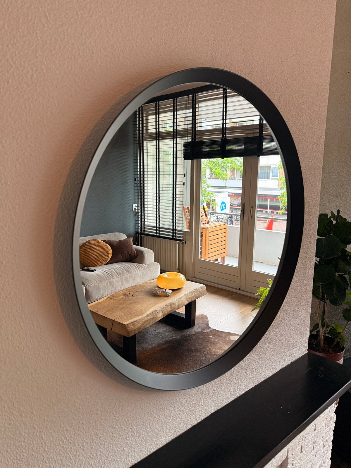 IKEA Langesund spiegel - 80 cm, Ophalen, Rond, Zo goed als nieuw, 75 tot 100 cm