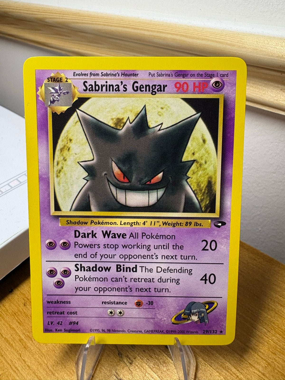 Sabrina's Gengar Pokémon kaart - Gym Heroes 29/132, Ophalen of Verzenden, Zo goed als nieuw, Losse kaart