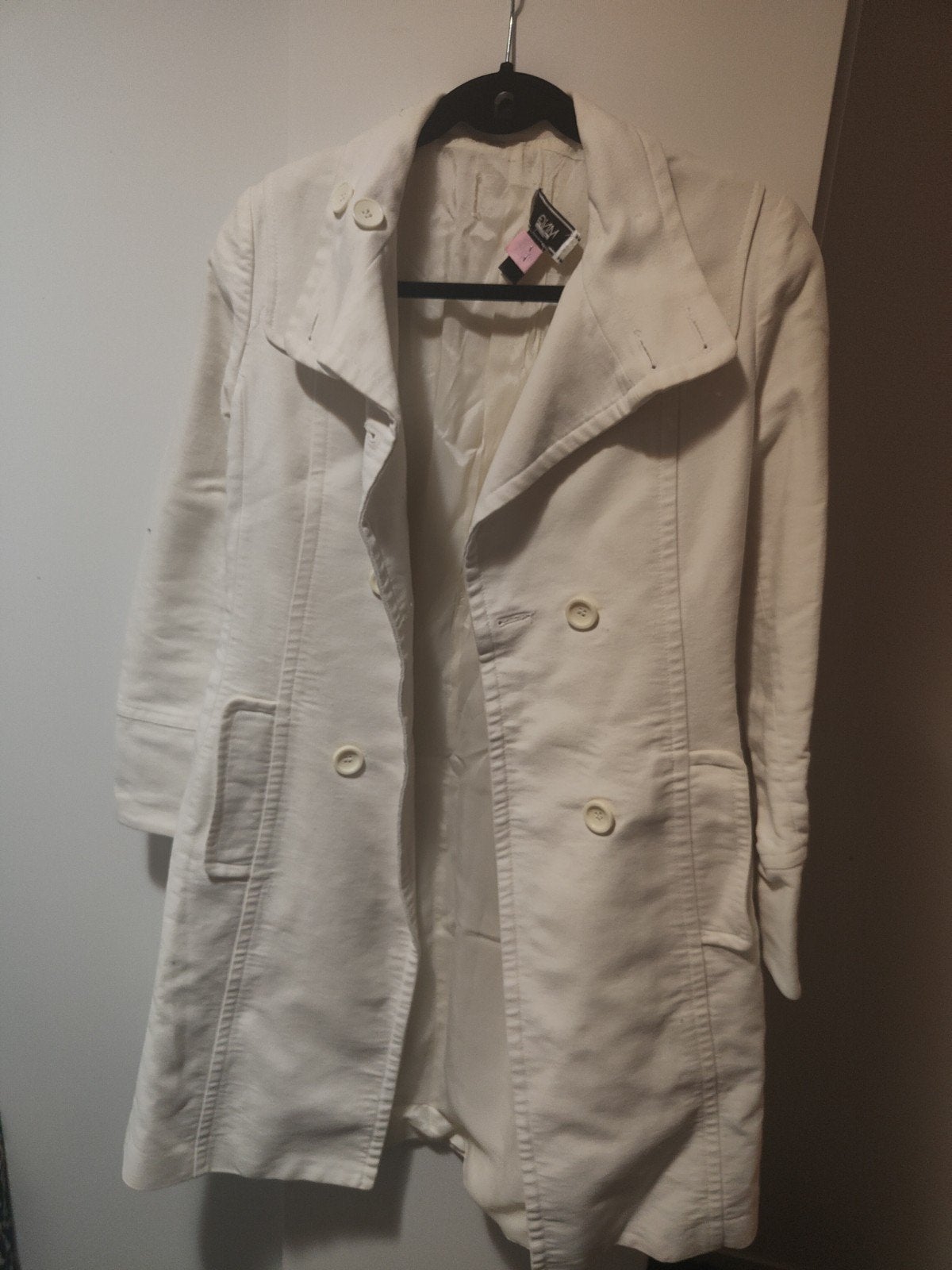 MANGO Witte Trenchcoat Maat XS, Wit, MNG, Ophalen of Verzenden, Zo goed als nieuw