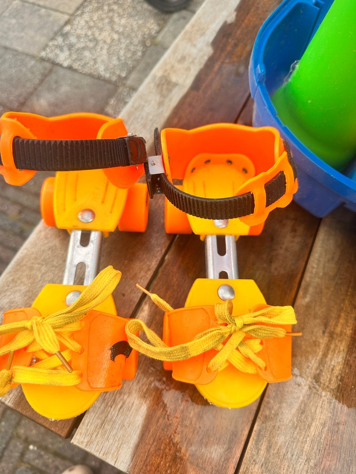 Verstelbare rolschaatsen voor kinderen - Oranje, Ophalen, Verstelbaar, Zo goed als nieuw, Kinderen