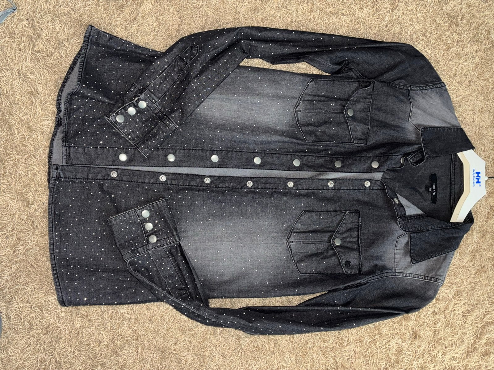 Nikkie jeans blouse - Nieuwstaat, Ophalen of Verzenden, Zo goed als nieuw, Maat 34 (XS) of kleiner, Zwart