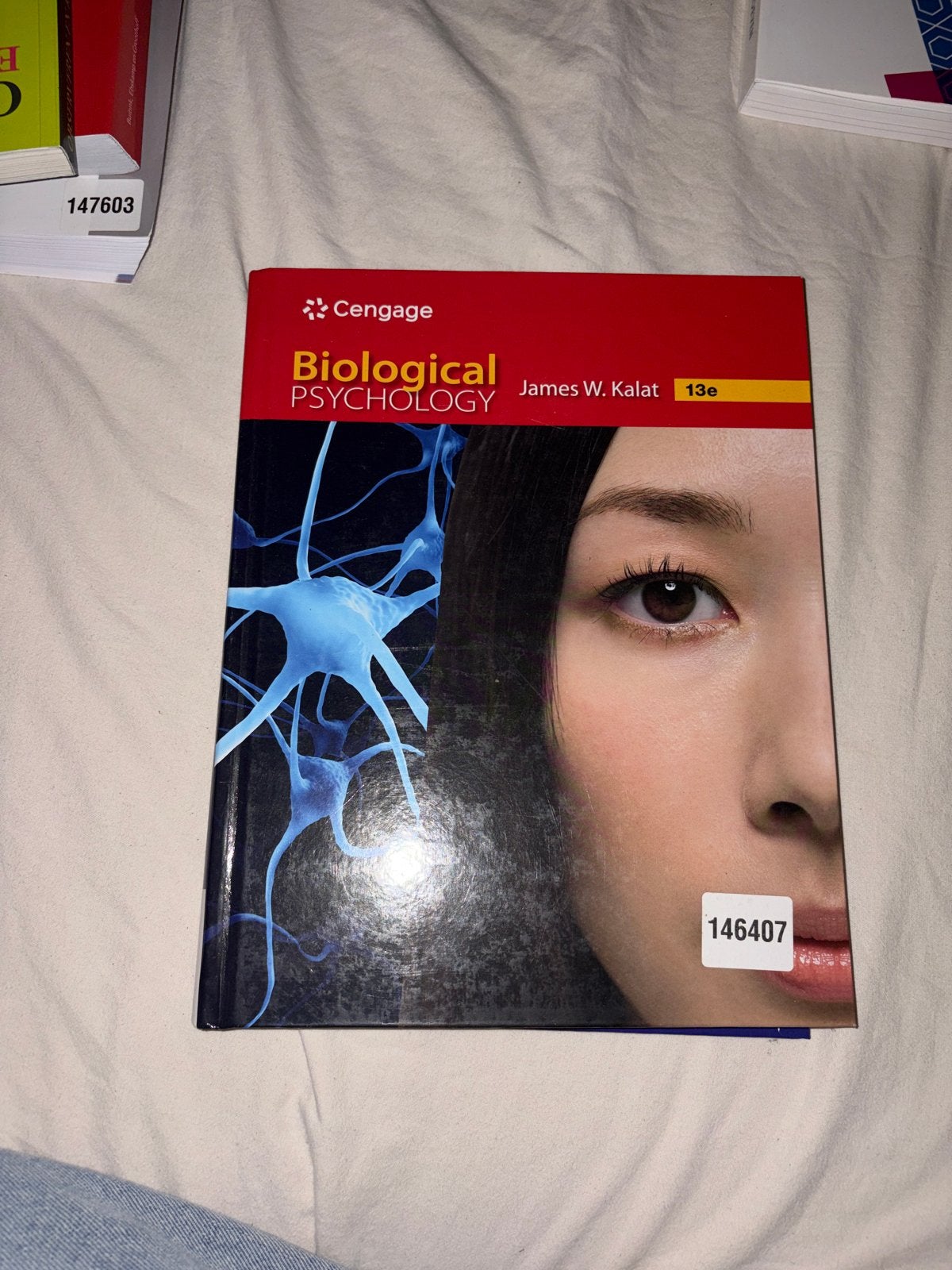 Biological Psychology - James W. Kalat (13e editie), Ophalen of Verzenden, Beta, Zo goed als nieuw, HBO