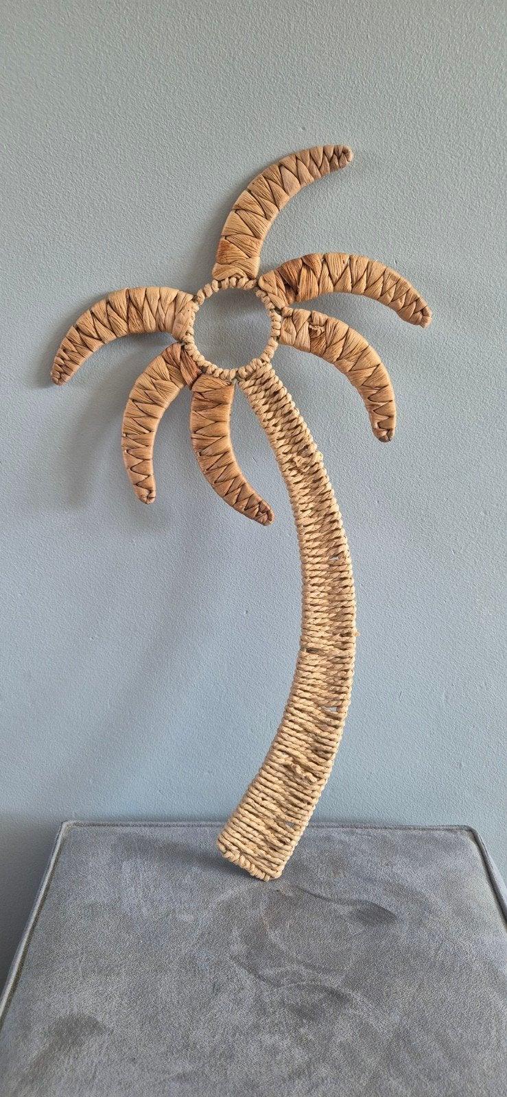 Decoratieve palmboom van natuurlijke materialen, Boho, Ophalen of Verzenden, Zo goed als nieuw, Natuurlijk materiaal