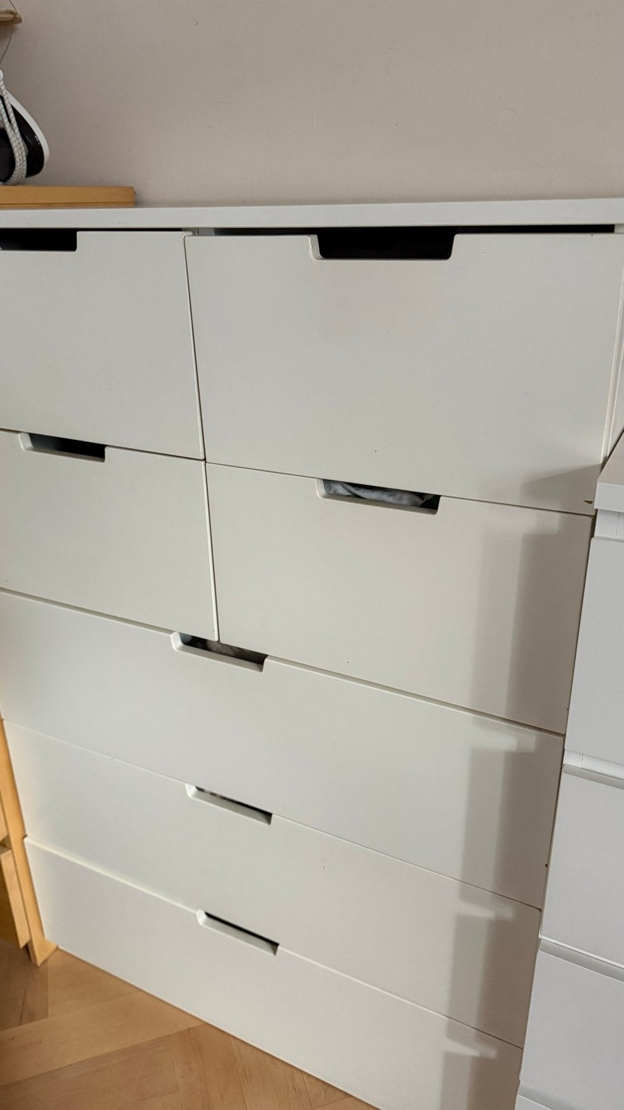 Witte IKEA ladekast, Huis en Inrichting, Kasten | Ladekasten, Ophalen, Gebruikt, 5 laden of meer, 100 tot 150 cm