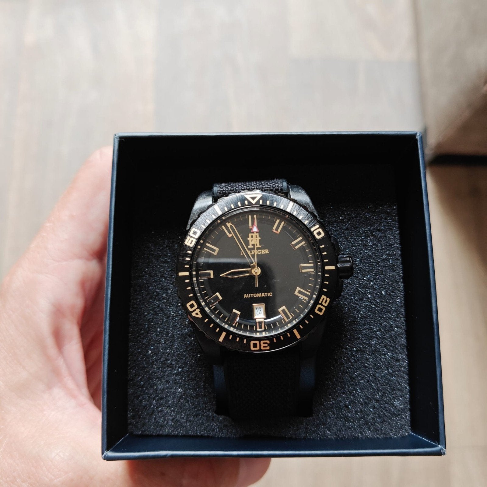 Tommy Hilfiger TH85 Automatisch Duiker-Stijl Horloge 1792159, Ophalen, Zo goed als nieuw, Staal, Overige merken