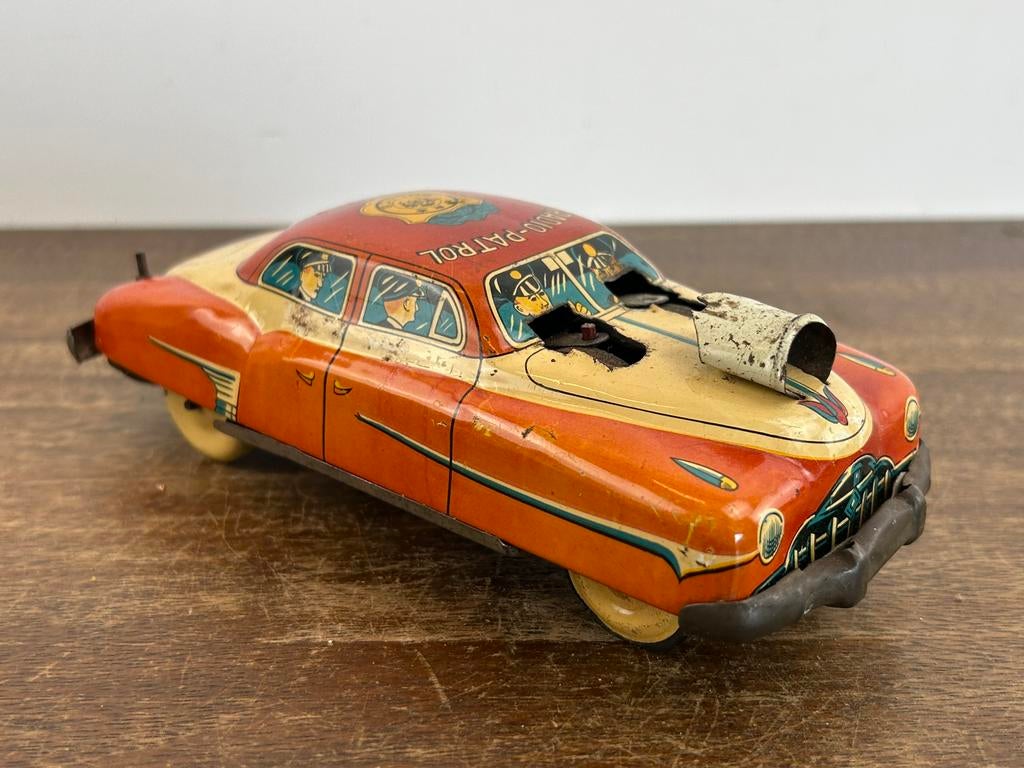 Marusan Toys Blikken R.P.125 Radio Patrol Car made in Japan, Antiek en Kunst, Antiek | Speelgoed, Ophalen of Verzenden