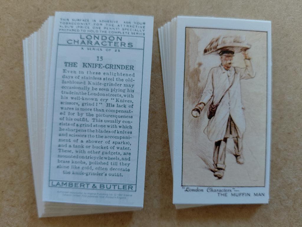 London Characters complete set 25 cigarette cards REPRO, Ophalen, Zo goed als nieuw