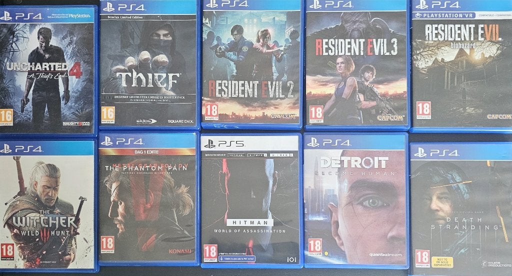 ps4 games, o.a. detroit, elden ring, resident evil, witcher, Avontuur en Actie, Gebruikt, Vanaf 18 jaar, 1 speler