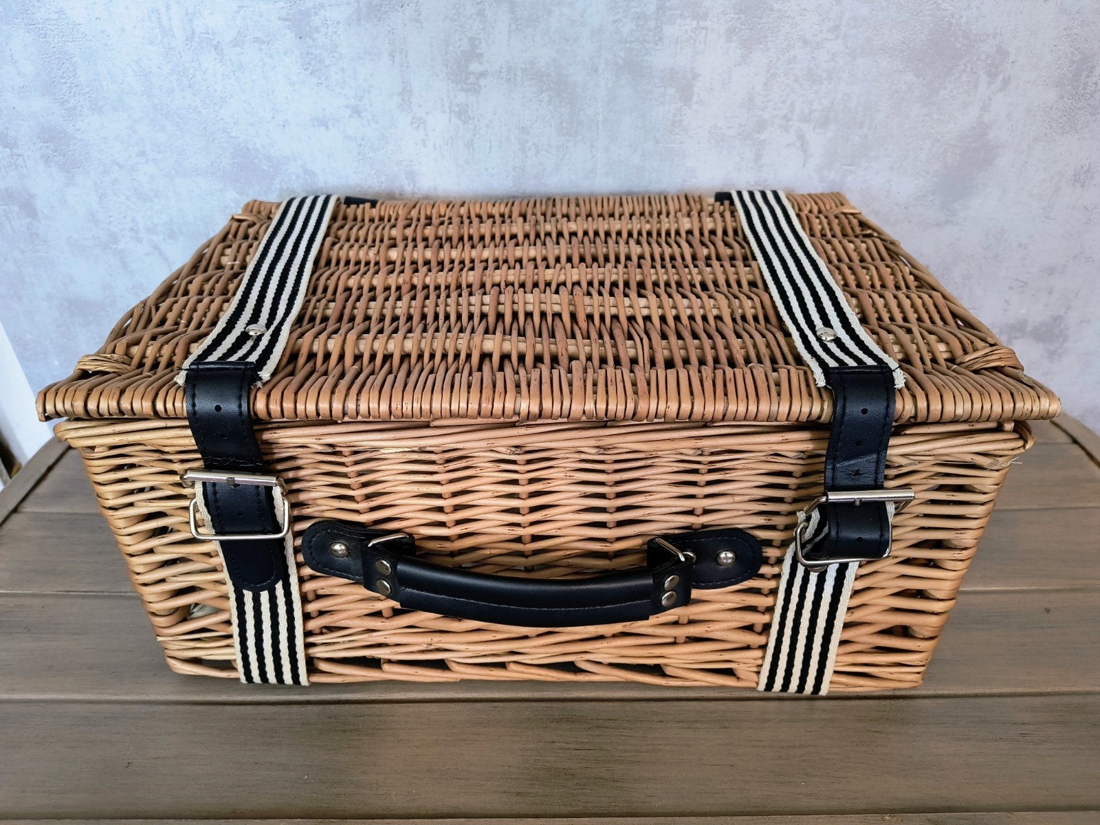 Picknickmand voor 4 personen - rotan, Ophalen of Verzenden, Zo goed als nieuw, Zonder inhoud