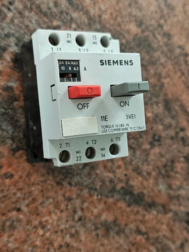 Siemens 3VE1010-2L  3-fasen Motorbeveiligingsschakelaar, Ophalen of Verzenden, Overige typen