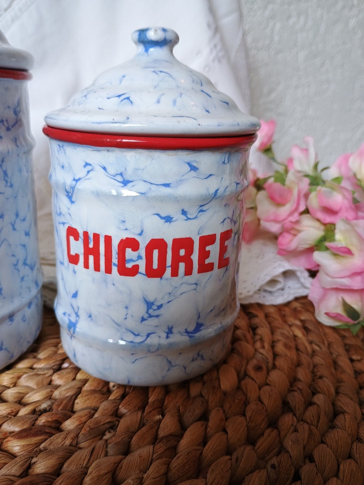 Frans emaille chicoree potje, Antiek en Kunst, Curiosa en Brocante, Ophalen of Verzenden
