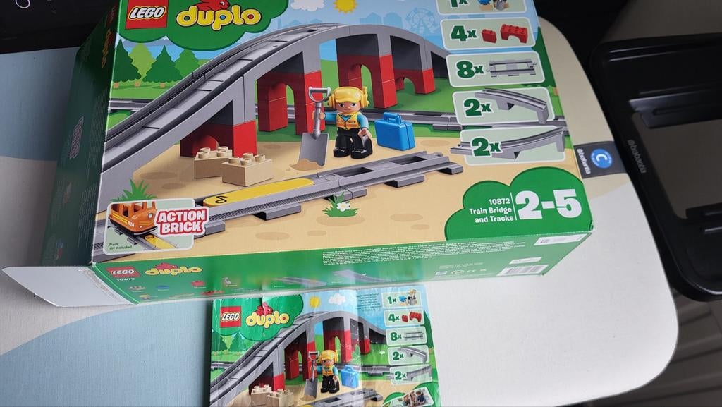 LEGO Duplo 10872 Treinbrug en Rails, Ophalen, Gebruikt, Overige thema's, Compleet