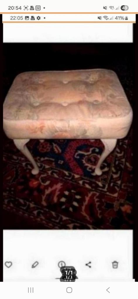 Te koop mooi Antiek voeten bankje, Ophalen of Verzenden, Zo goed als nieuw, Rechthoekig, Minder dan 50 cm