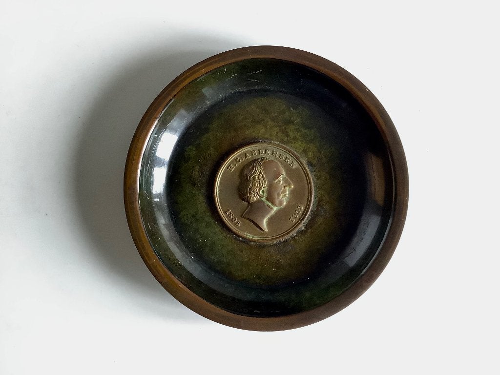 Schaaltje met bronzen penning H.C. Andersen, Ophalen of Verzenden, Brons