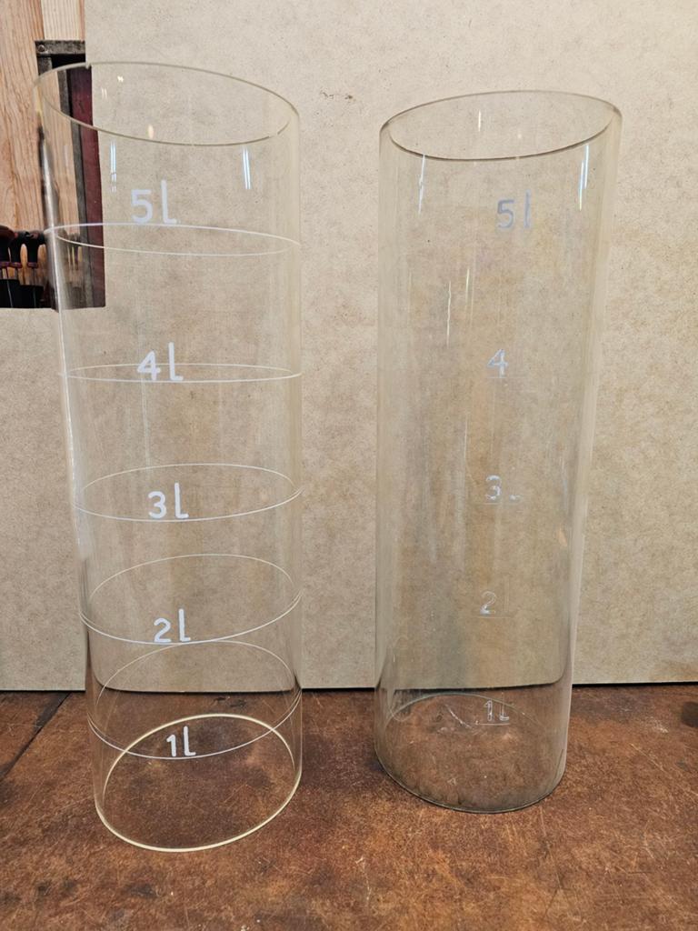 Bereila mengsmering benzinepomp bokaal glas 5 liter, Ophalen