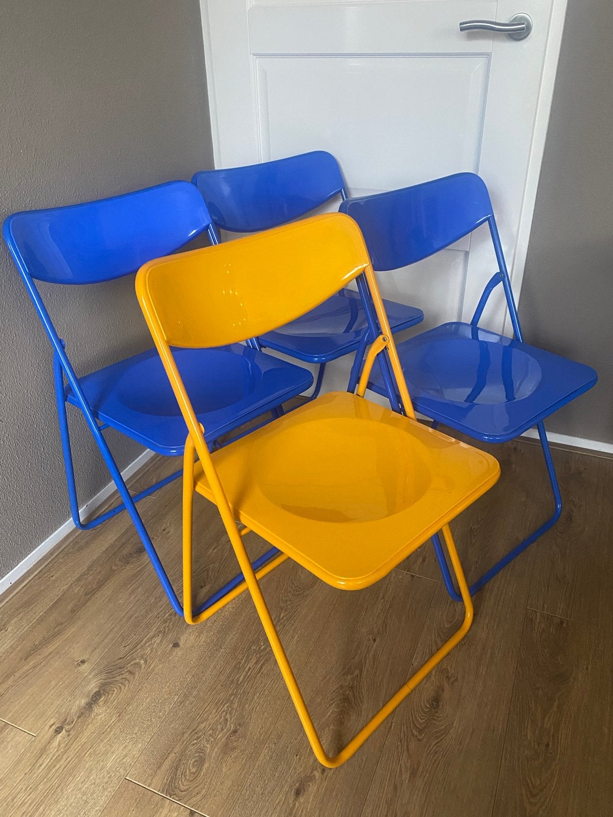 2 vintage IKEA Ted klapstoelen - Niels Gammelgaard, Huis en Inrichting, Ophalen, Gebruikt, Twee, Overige kleuren