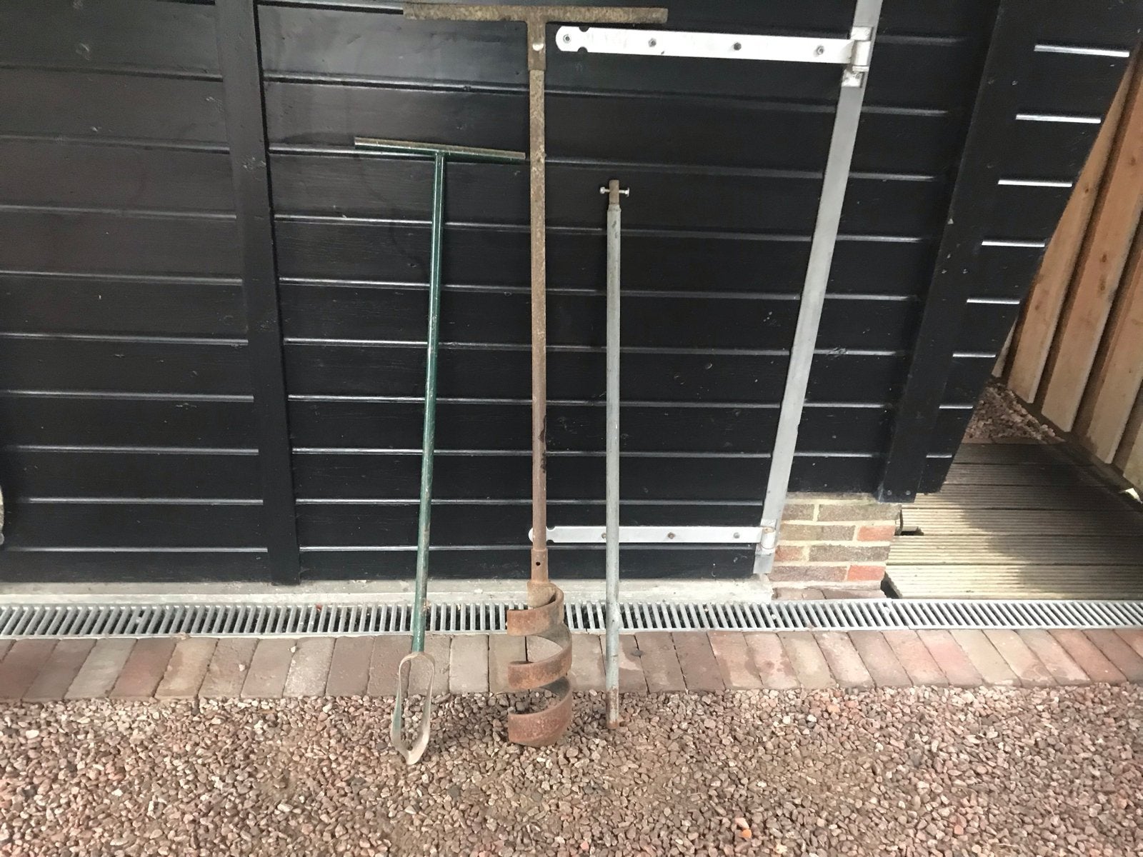 Grondboren set: 14 cm (met verlengstuk) en 7 cm, Ophalen, Gebruikt, Overige typen