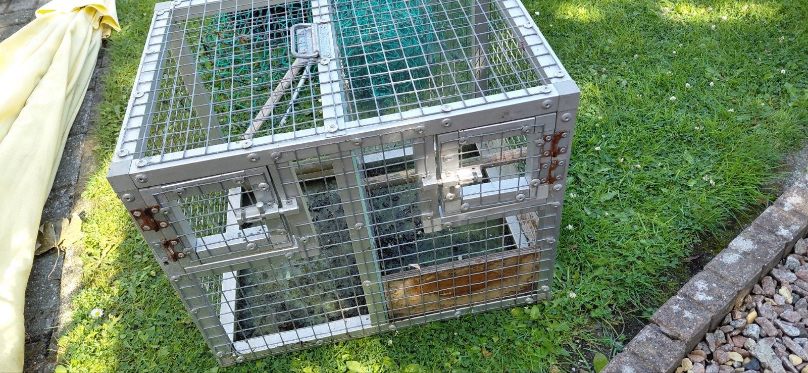 rvs vervoerskooi/vakantiekooi vogels, Dieren en Toebehoren, Ophalen, Gebruikt, Overige materialen, Vogelkooi