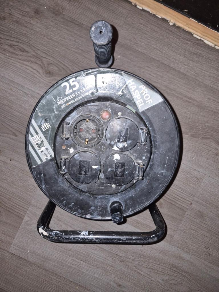 Stroomhaspel 25m, Ophalen of Verzenden, Kabel of Snoer