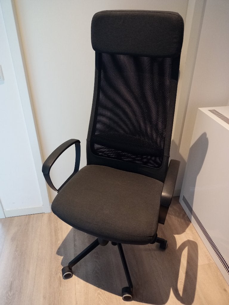 IKEA Markus bureaustoel – zwart - € 40, Huis en Inrichting, Bureaustoelen, Ophalen, Gebruikt, Zwart, Bureaustoel
