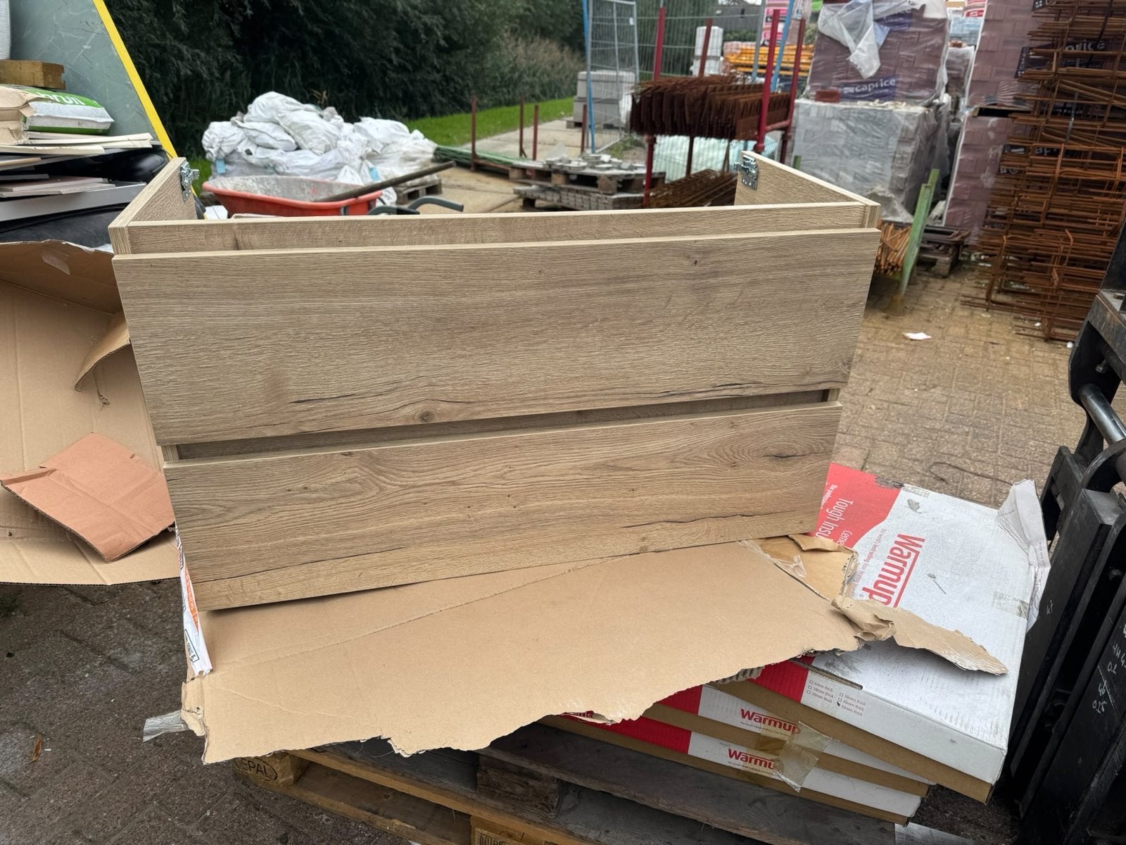 Nieuwe wastafelonderkast met twee lades, Huis en Inrichting, Ophalen, Minder dan 50 cm, 100 tot 150 cm, Nieuw