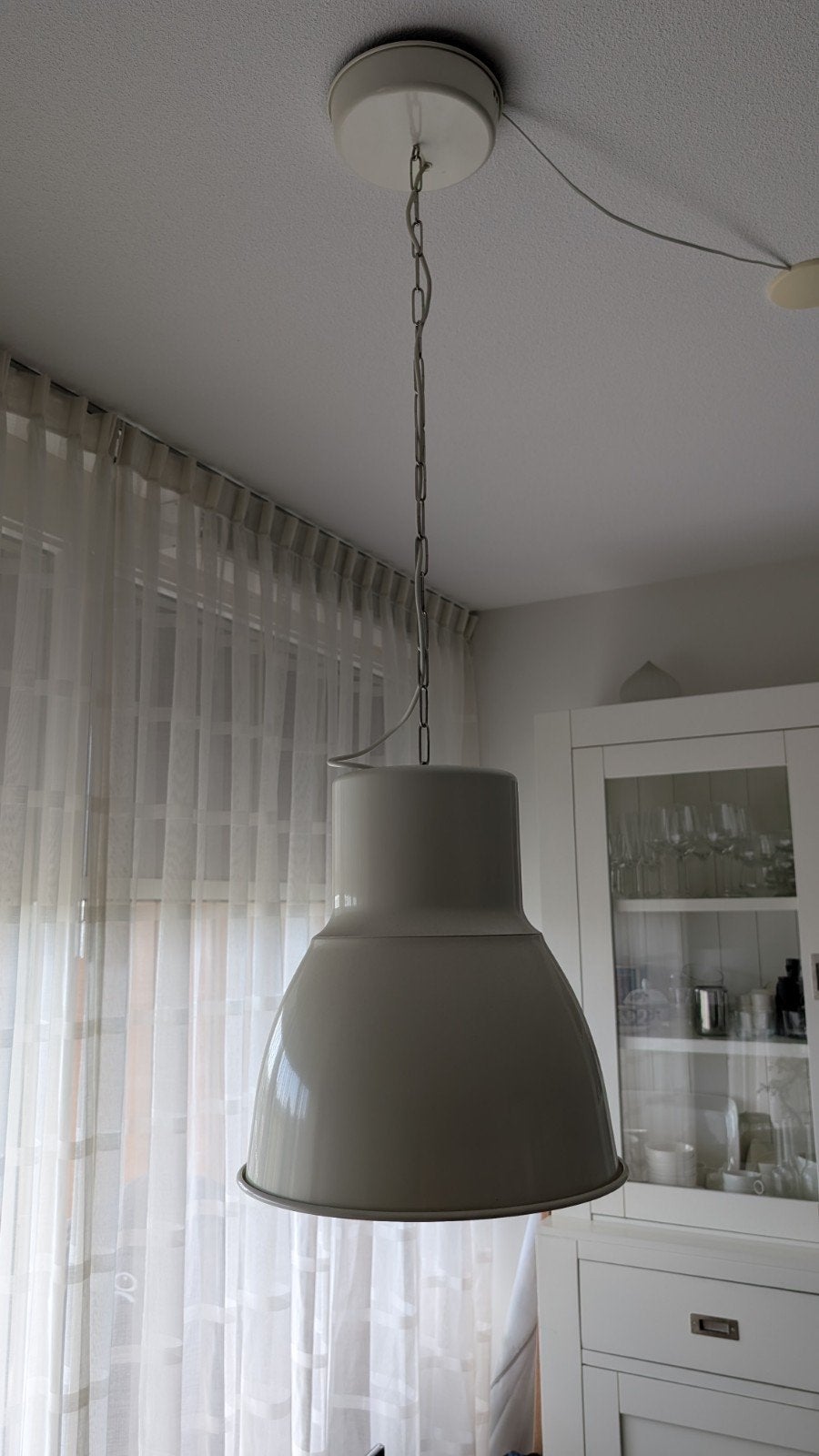 IKEA Hektar hanglamp | gebroken wit, Ophalen, Zo goed als nieuw, Metaal, E27 (groot)