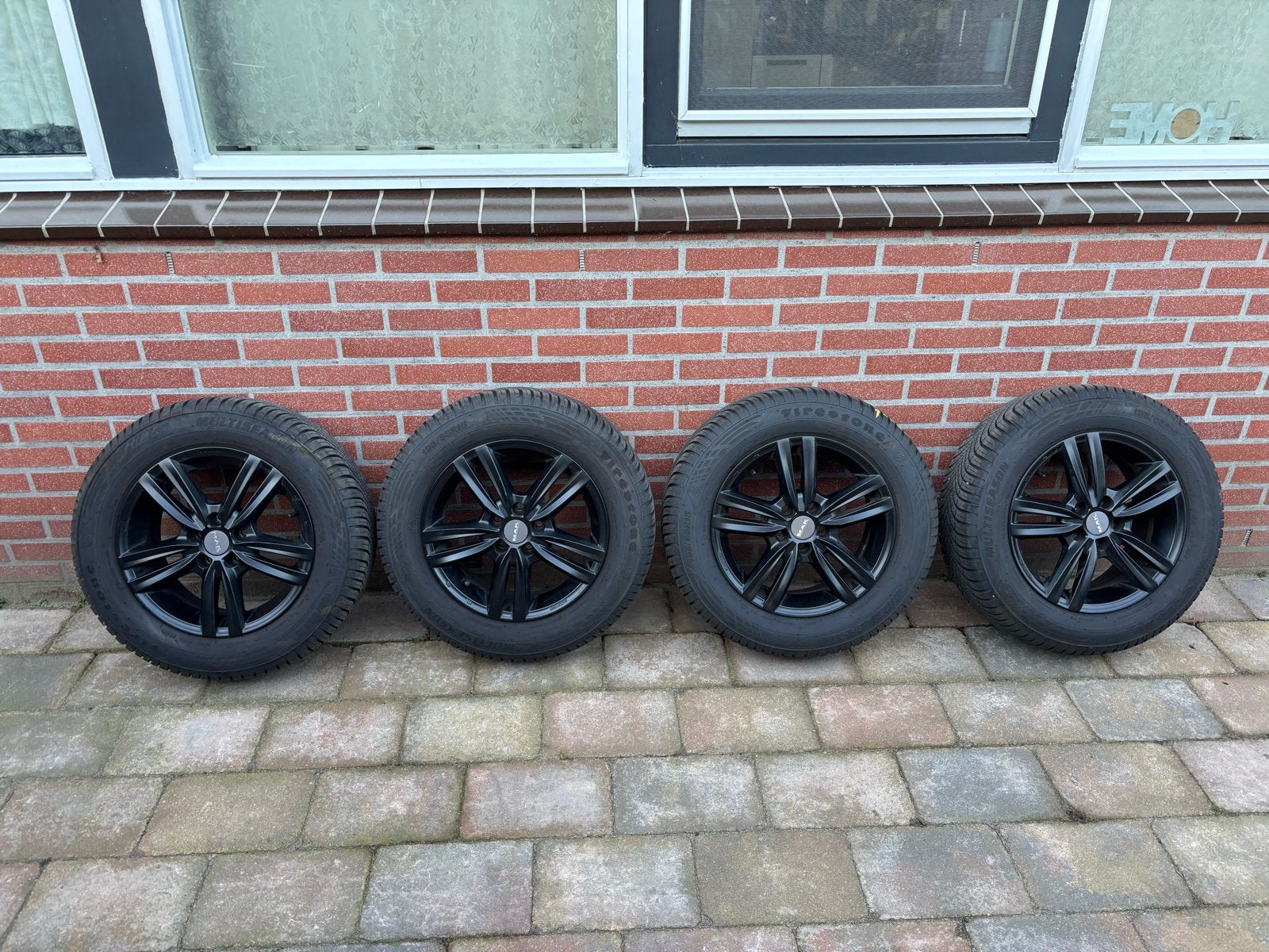 195-65-15 Firestone banden incl. MAK velgen 5x100  - ZGAN, Gebruikt, 15 inch, Banden en Velgen, Ophalen of Verzenden