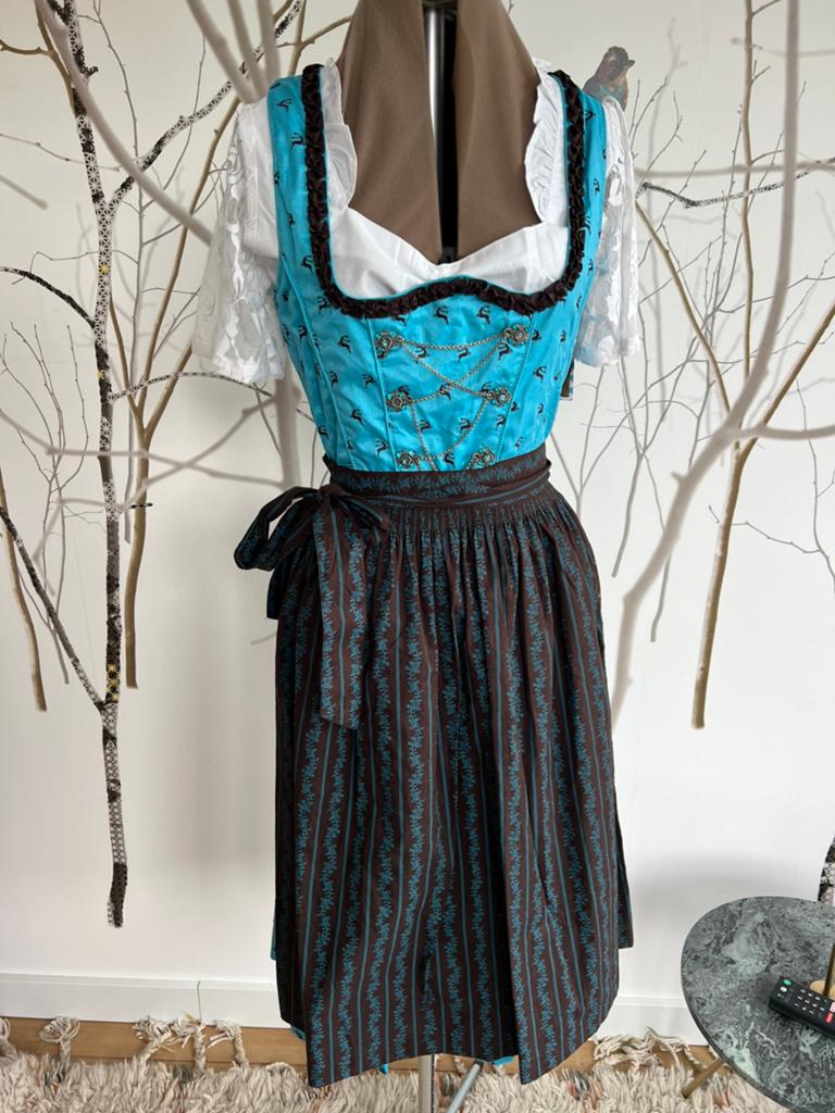 Dirndl 3-delig maat 38 nieuw met kaartje Almenrausch, Maat 38/40 (M), Nieuw, Ophalen of Verzenden, Overige thema's