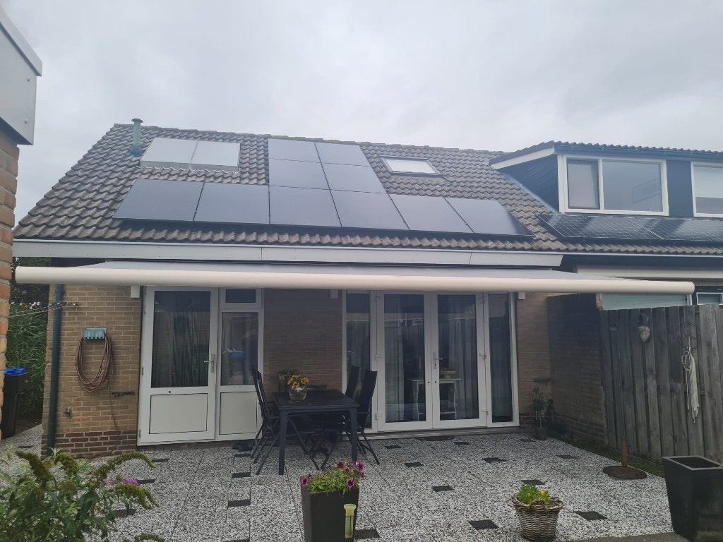 Elektrisch knikarmscherm, zo goed als nieuw, Tuin en Terras, Ophalen, 450 cm of meer, Elektrisch, Zo goed als nieuw