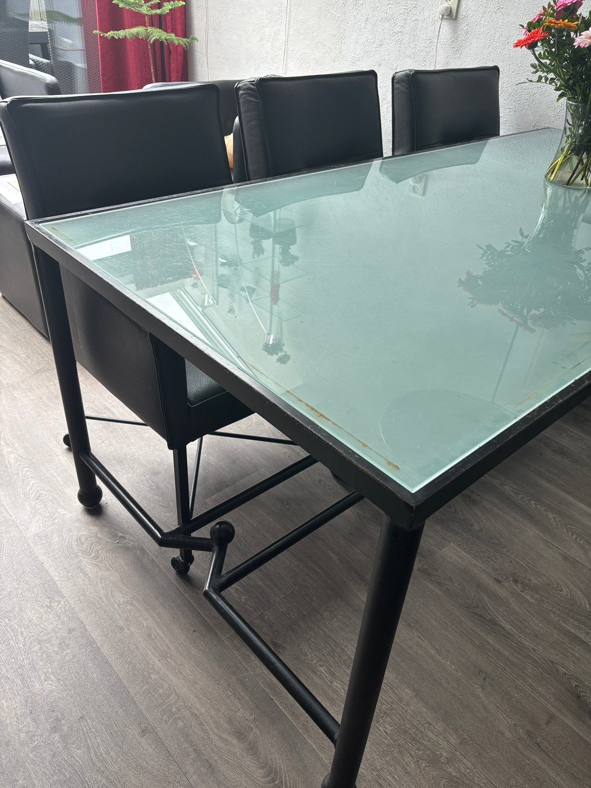 Unieke tuintafel/eettafel, Tuin en Terras, Ophalen of Verzenden, Gebruikt, Rechthoekig, Overige materialen