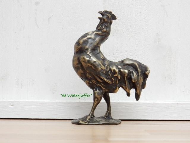 110* bronzen haan (Boven €75 geen verzendkosten), Tuin en Terras, Tuinbeelden, Ophalen of Verzenden, Nieuw, Overige materialen