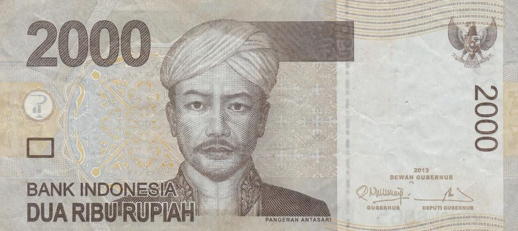 Bank of Indonesia 2000 Dua Ribu Rupiah 2013, Ophalen of Verzenden, Zuidoost-Azië, Los biljet