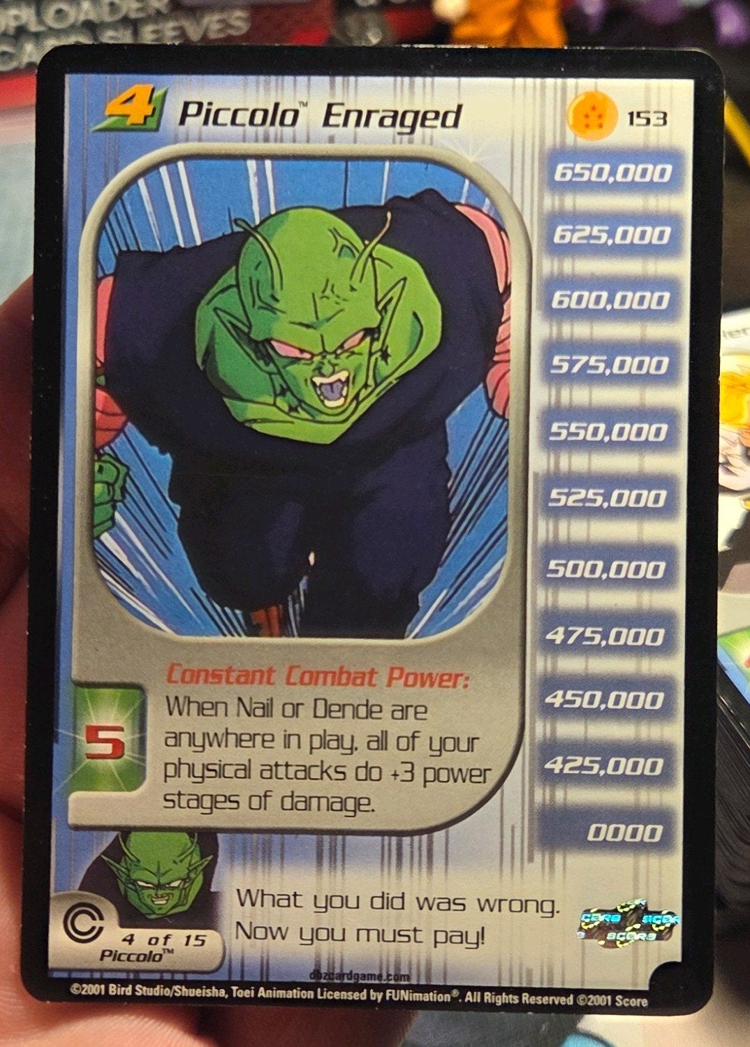 Piccolo Enraged 153 Trunks Saga Unlimited - EXC, Ophalen of Verzenden, Zo goed als nieuw, Meerdere kaarten