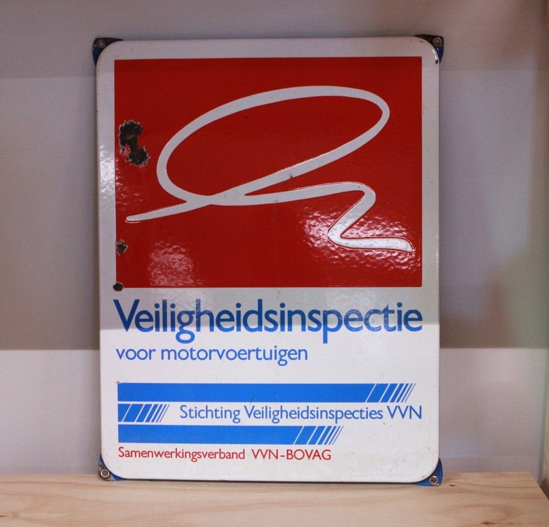 veiligheidsinspectie VVN en BOVAG bord, Ophalen, Gebruikt, -, -