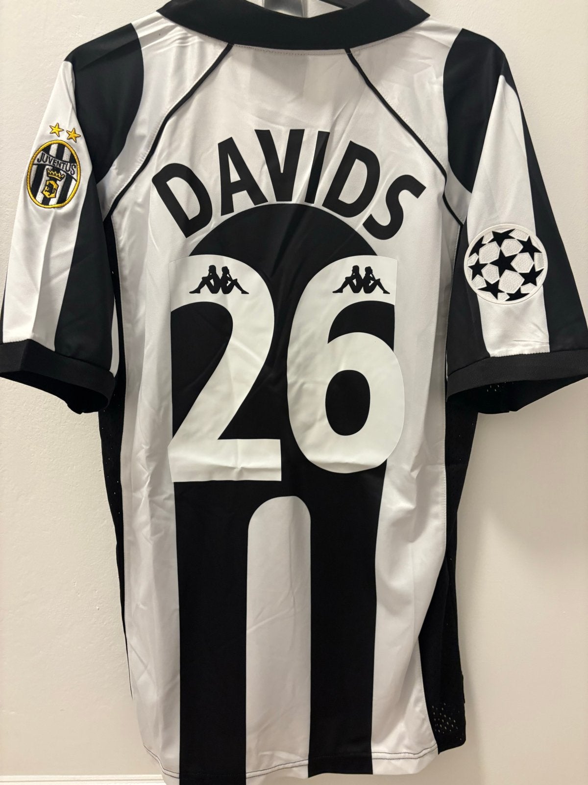 Retro Juventus Davids 26 Thuis xl  - Vintage Voetbalshirt, Zwart, Ophalen of Verzenden, Voetbal, Maat 56/58 (XL)