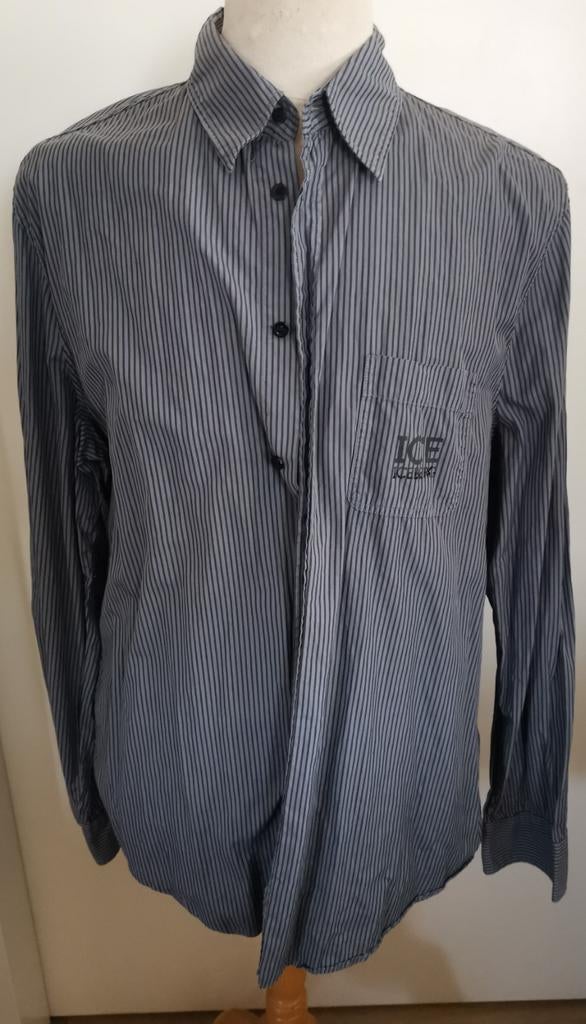 ICEBERG shirt maat XL, Verzenden, Zo goed als nieuw, Grijs, Halswijdte 43/44 (XL)