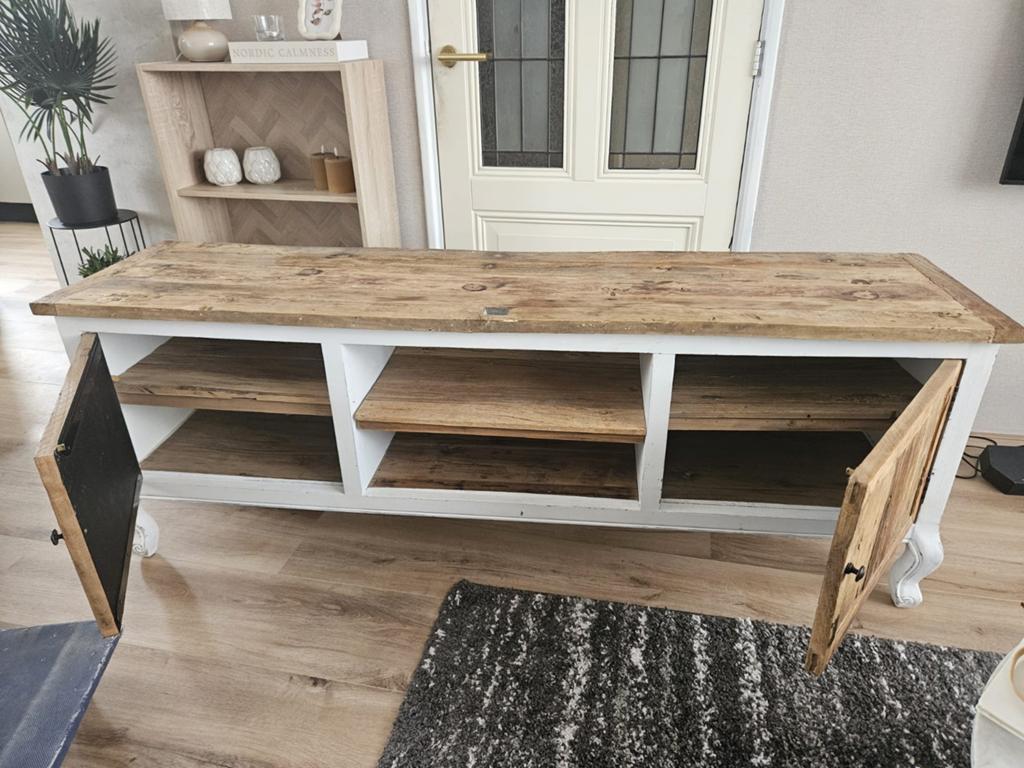 Riviera Maison TV-meubel / dressoir van gerecycled hout, Huis en Inrichting, Ophalen, Gebruikt, Landelijk, Industrieel, Rustiek