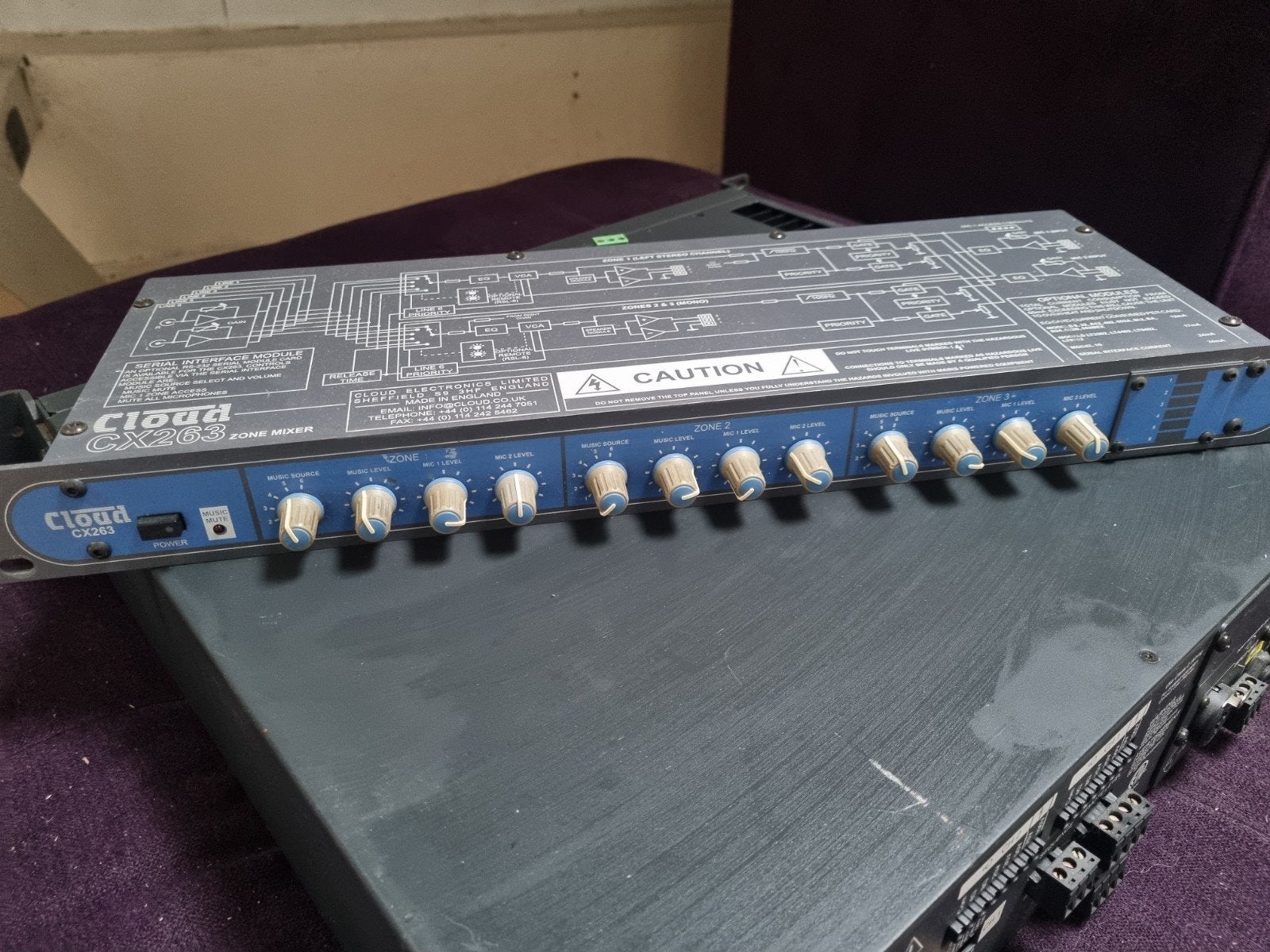 Cloud CX263 Zone Mixer - Professionele Audio Mixer, Ophalen, Zo goed als nieuw, 5 tot 10 kanalen, Microfooningang