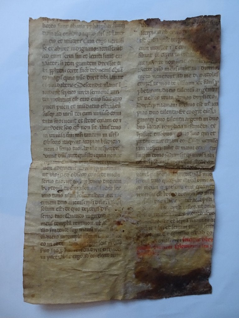 Bijbel manuscript perkament 2 Koningen 1200-1225 Italie, Antiek en Kunst, Verzenden