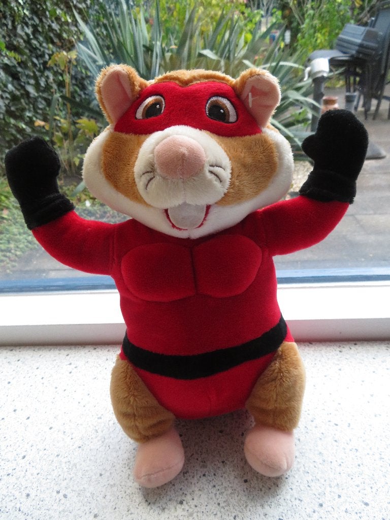 Hamster Sterke Man in rood pak en masker van AH Albert Heijn, Albert Heijn, Hamster, Ophalen of Verzenden, Zo goed als nieuw